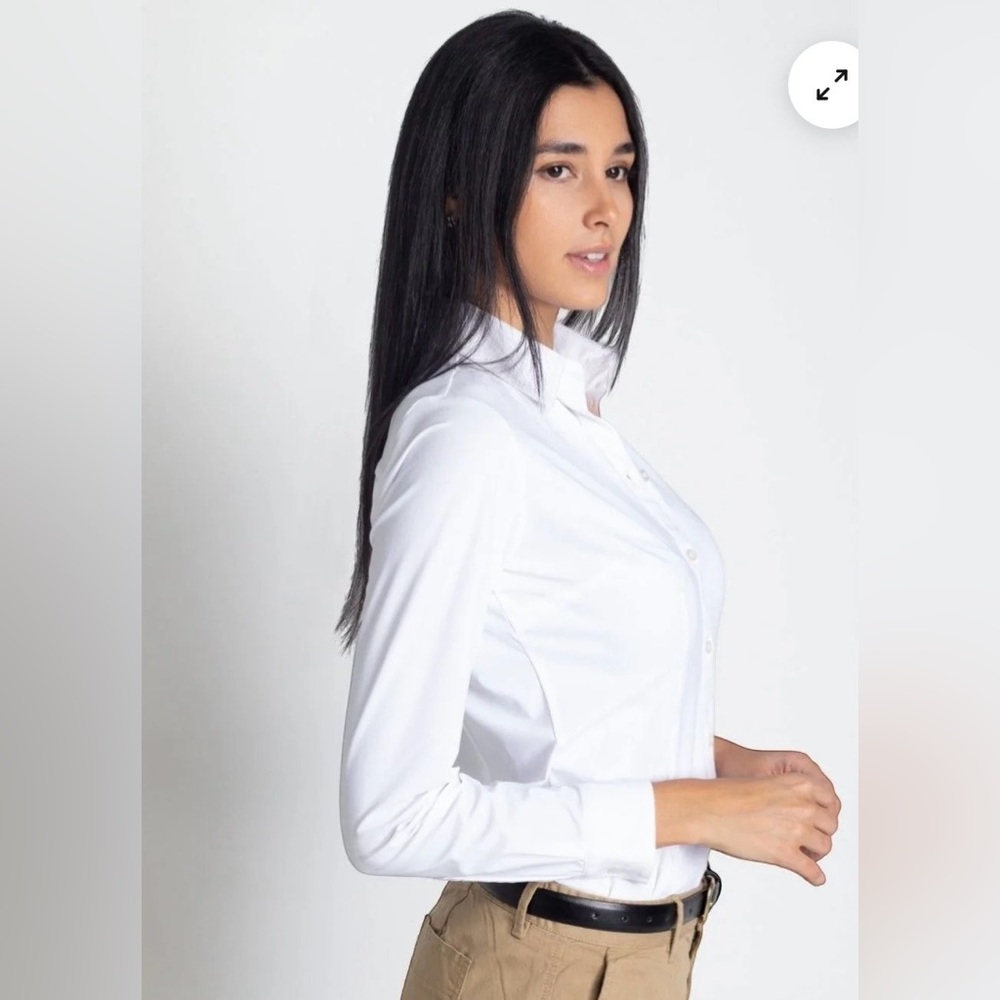 Ameliora White Button-Down Shirt L